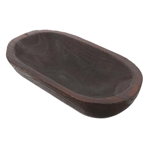 Vaguelly Rustic Wooden Bowl Decorative Centerpiece Bowl for Table Decor Versatile Farmhouse Style for Dining Table Elegance