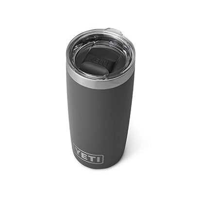 YETI Rambler 10 oz Tumbler, Stainless Steel, Vacuum Insulated with MagSlider Lid, Charcoal - color: Charcoal