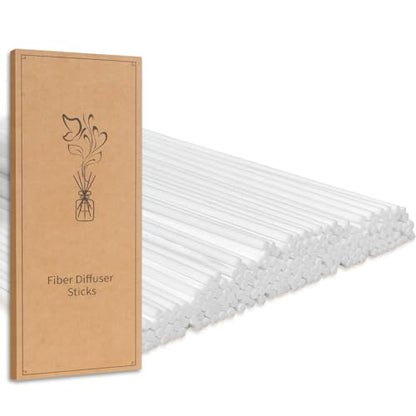 130Pcs Reed Diffuser Sticks-7.5Inch/3mm White Fiber Diffuser Sticks Essential Oil Aroma Diffuser Reeds Aroma Fragrance Refills (3mm X 19cm (130pcs)) - color: White Colors, size: 3mm x 19cm (130pcs)