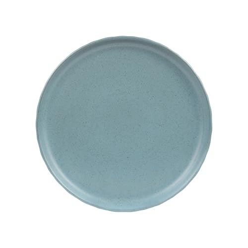 Sango 16-Piece Stoneware Dinnerware Set for 4, Semi-Matte Teal Plates and Bowls Sets with Rustic Speckled Glaze, Ceramic Dish Set, Elegant Boho Farmhouse Dishes, Microwave & Dishwasher Safe, Kaya Blue - color: Blue