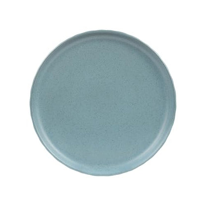 Sango 16-Piece Stoneware Dinnerware Set for 4, Semi-Matte Teal Plates and Bowls Sets with Rustic Speckled Glaze, Ceramic Dish Set, Elegant Boho Farmhouse Dishes, Microwave & Dishwasher Safe, Kaya Blue - color: Blue