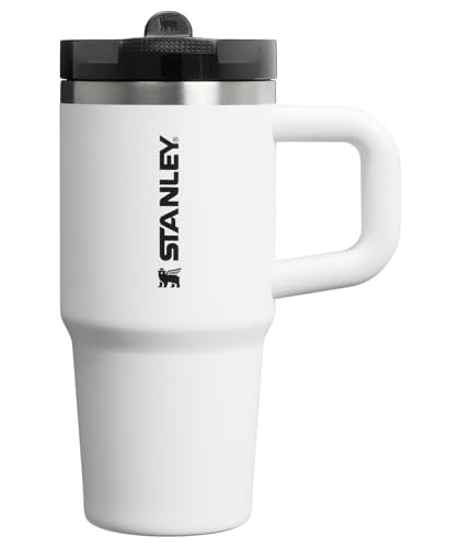 STANLEY Quencher ProTour Flipstraw Tumbler, 14 oz, Chalk | Built-In Straw & Handle | Cupholder Compatible for Travel | Leakproof Insulated Stainless Steel Cup | BPA-Free - color: Chalk, size: 14 Ounces