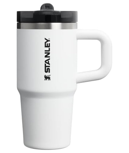 STANLEY Quencher ProTour Flipstraw Tumbler, 14 oz, Chalk | Built-In Straw & Handle | Cupholder Compatible for Travel | Leakproof Insulated Stainless Steel Cup | BPA-Free - color: Chalk, size: 14 Ounces