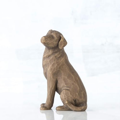 Willow Tree Love My Dog (Dark), Sculpted Hand-Painted Figure | Cast from a Susan Lordi Original Carving, Gift for Dog Lovers, Celebrates the Loving Bond Between People and Their Dogs