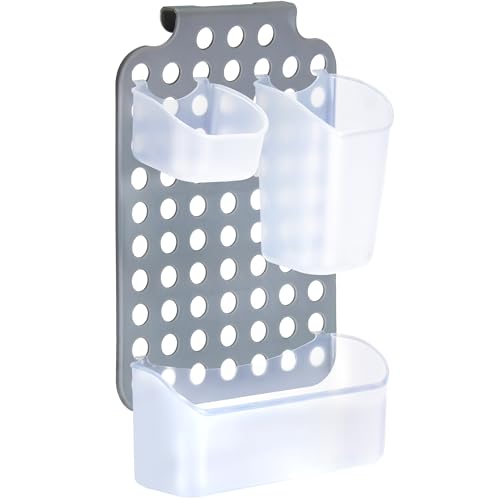 Over Shower Door Organizer, 3 Bins, Adjustable Hanging Storage - size: 3 Bins