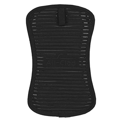 All-Clad Premium Pot Holder & Hot Pad: Heat Resistant to 500 Degrees - 100% Cotton, 10"x6.25" Hot Pad for Kitchen and Barbeque, (1-Pack), Black - color: Black, size: 1 Pack