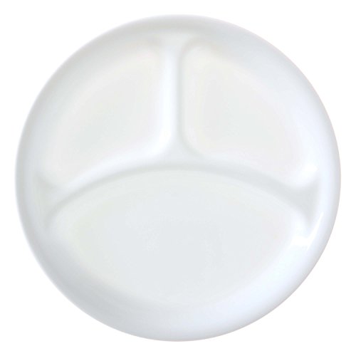 Corelle Winter Frost White 8.5"/21,6 cm Divided Luncheon Plate, Pack of 6 - style: 22cm Divided Luncheon Plate Pk6
