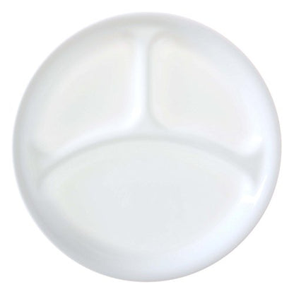Corelle Winter Frost White 8.5"/21,6 cm Divided Luncheon Plate, Pack of 6 - style: 22cm Divided Luncheon Plate Pk6