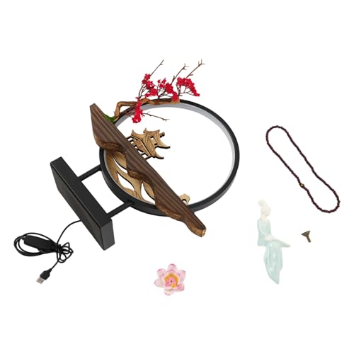 Backflow Incense Holder with LED Light, Countertop Incense Burner Holder Chinese Retro Ceramic Backflow Incense Burner for Relaxing or Home Decor (Style 4) - size: Style 4