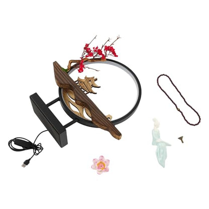 Backflow Incense Holder with LED Light, Countertop Incense Burner Holder Chinese Retro Ceramic Backflow Incense Burner for Relaxing or Home Decor (Style 4) - size: Style 4