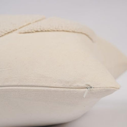 Fall Tufted Pumpkin Pillow Covers Set of 2 16x16, Farmhouse Beige - color: Beige, size: 16" x 16" (Pack of 2)