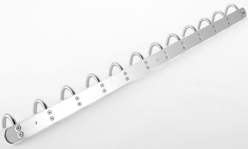 Hook/Coat Rack with 12 Round Hooks-Modern Wall Mounted - Ultra Durable with Solid Steel Construction,Brushed Stainless Steel Finish,Super Easy Installation,Rust and Water Proof. - style: 12 Round Hooks