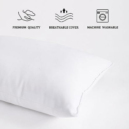 BEDSUM Toddler Pillows 13x18 Microfiber: Travel Inserts, 2 Pack, White | Soft brushed microfiber, 13x18 size, 2 pillow inserts, machine washable, lightweight for daycare, travel, and home use - color: White, size: 13x18 inches
