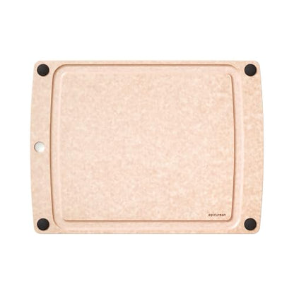 Epicurean All-In-One Cutting Board with Non-Slip Feet and Juice Groove, 17.5" × 13", Natural/Black - color: Natural/Black, size: 17.5"L x 13"W