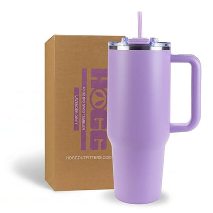 Hogg Big Swig 40oz Tumbler with Handle and Straw - Lavender Drift, 40 oz Tumbler, Insulated Cup with Handle, 40oz Water Bottle with Straw, Thermal Cups, Leak Proof Lid, Travel Mugs, Stainless Steel - color: Lavender Drift