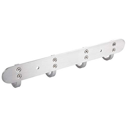 Coat Hook Rack Brushed Nickel - Sagmoc 10.6-Inch Coat&Towel Hook Rail Wall Mounted with 4 Hooks, Durable Wall Hangers for Bedroom, Bathroom, Foyer, Hallway (SUS304 Stainless Steel) - size: 4 Hooks