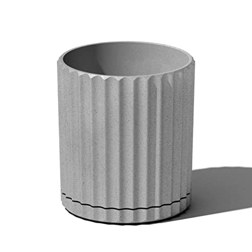 Veradek Demi Series Demi 6" Planter w/Tray, Grey - color: Gray, size: 6 inch