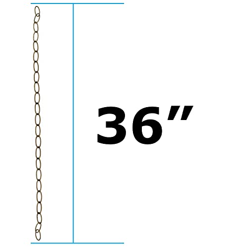 Blue Donuts Chain Extension in Powder Coated Bronze, 36 inches Long, Strong Hold - color: Bronze