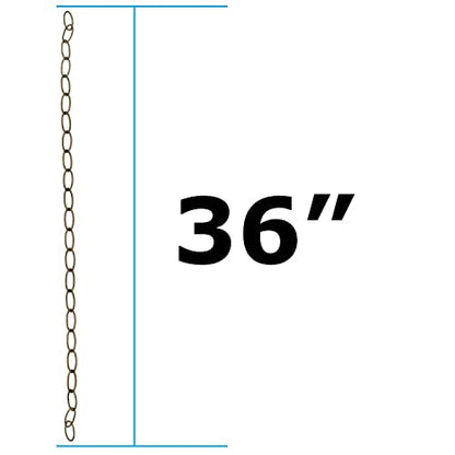 Blue Donuts Chain Extension in Powder Coated Bronze, 36 inches Long, Strong Hold - color: Bronze