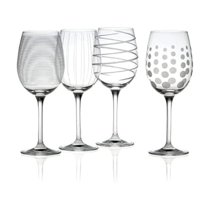 Mikasa Cheers White Wine Glasses Set of 4, 16-Ounce Elegant Glassware, Durable and Dishwasher Safe, Perfect for Everyday or Entertaining - style: White Wine Glass
