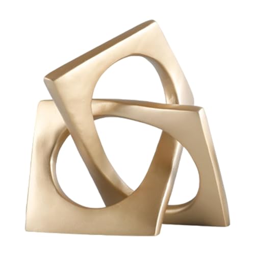 HouseVibe Geometric Sculpture Desktop Ornament Modern Statue Decorative Figurine for Shelf Cabinet Desk Dinning Table Living Room, L