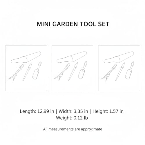Indoor Plant Enthusiasts Mini Garden Tool Set, 3-Piece Precision Kit for Small Pots and Decorative Containers, Lightweight PP Plastic