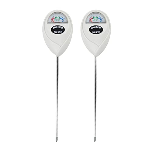 Censinda Soil Moisture Meter, 2 Pack Soil Moisture Monitor for House Plants, Indoor & Outdoor, Garden, Farm, Lawn Plant Care, No Battery Needed(White) - color: White-2Pack