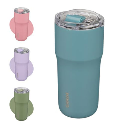 BJPKPK 20oz Spill Proof Coffee Tumbler, Insulated Stainless Steel Cup | Double Wall Vacuum, Leakproof Lid, Keeps Hot/Cold/Iced, BPA Free, Dishwasher Safe, Cupholder, Travel, Haze Blue - color: Haze Blue