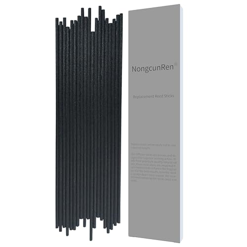 50 Pcs Black Reed Diffuser Sticks Refill Replacement 10 inch Fragrance Essential Oil Aroma Reed Diffuser Sticks (Black-50pcs) - color: Black-50pcs