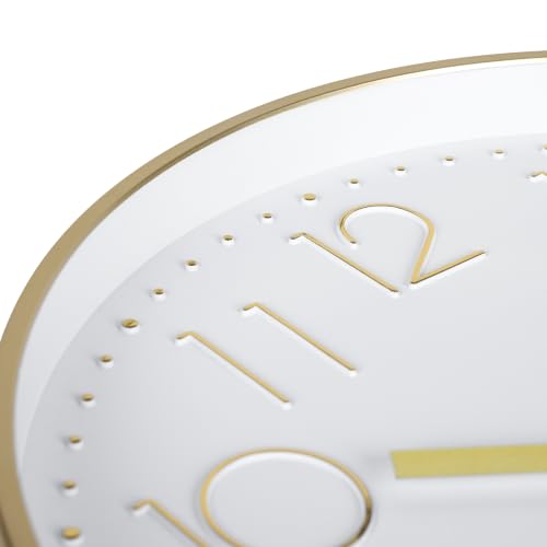 Wall Clock 12 Inch Silent Non-Ticking Wall Clocks Battery Operated Modern Style Gold Clock for Home Kitchen Bedroom Bathroom - color: Gold, size: 12 Inch