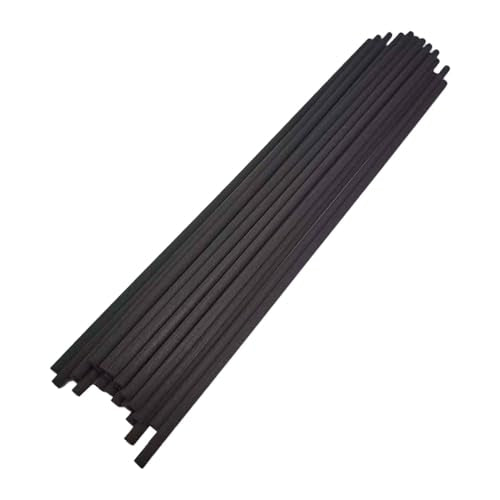 25PCS Black Fiber Reed Diffuser Sticks 12 Inch Long 5mm Diameter Strong Absorption Refill Replacement Reeds for Diffuser Stick Essential Oil Scented Aroma Fragrance Rod for Home Office Spa - color: Black, size: 5mm×30cm-25 PCS
