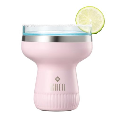 Double Wall Insulated Margarita Tumbler, Cocktail Cup Rose Quartz, 16 oz | Keeps Drinks Cold 12+ Hours, Shatterproof, Portable, Travel Friendly Perfect for Margaritas, Martinis, Cocktails & Mix Drinks - color: Rose Quartz