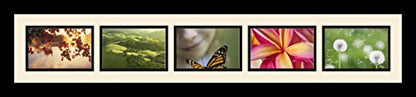 ArtToFrames Collage Photo Frame Single Mat with 5-4x6 Openings with Satin Black Frame and Black mat. - color: 5 - 4x6 - (2139), size: Black