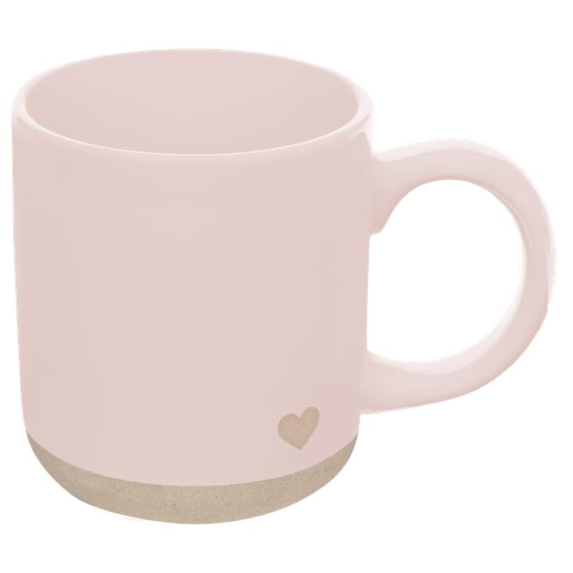 Sweet Water Decor Pink Heart Coffee Mug, 14oz Stoneware Cup with Handle for Hot Cocoa, Tea & Cider, Microwave & Dishwasher Safe, Romantic Valentine's Day Gift for Her - style: Pink Heart