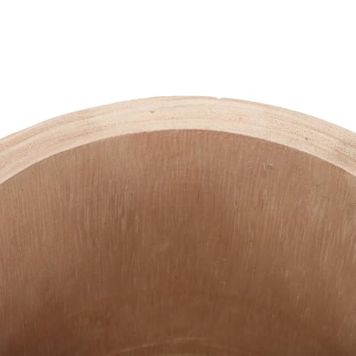 SUPVOX Decorative Table Bowl with Pedestal Base, 8.2x7.5 Inch round Wood Centerpiece Bowl for Entryway Key Holder and Kitchen Table Display, Rustic Wooden Home Décor Accent