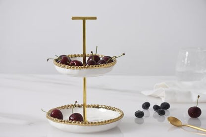Pampa Bay Mini 2 Tier Stand, Golden Salerno, Kitchen, Gift - color: Golden Salerno