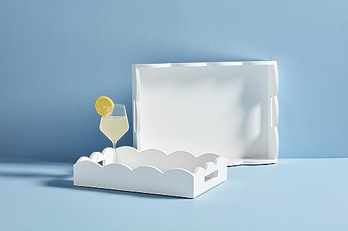 Mud Pie Nested Lacquer Trays; Large: 18" X 13" Small: 15" X 10"