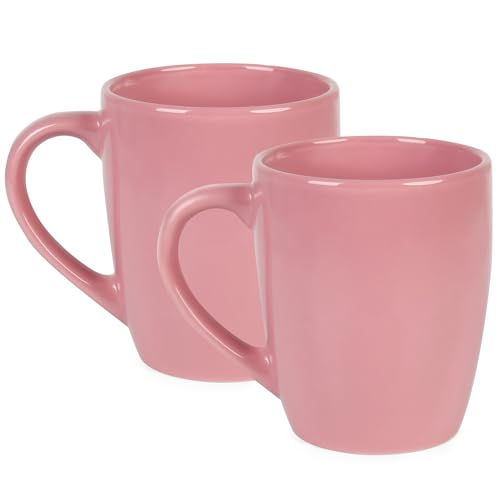 BYCNZB 27OZ Extra Large Ceramic Coffee Mug, Jumbo Coffee Mugs, Big Tea Cups with a Large Handle for Office and Home set of 2 (Pink) - color: Pink