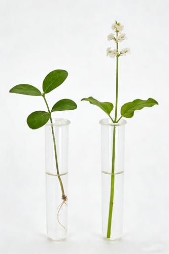 SINJEUN 30 PCS Plant Propagation Tubes, 20 ml Clear Plastic Test Tubes for Plants Flowers Home Office Decorations (4.7 inches Height)