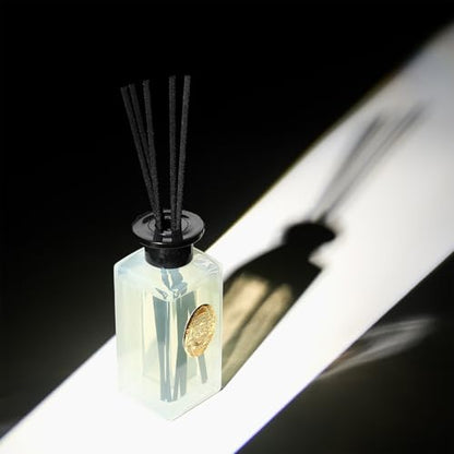 M&SENSE 6.3 oz Large Reed Diffuser Set | Creamy Vanilla Scent Oil Diffuser with Sticks | Hotel Collection Non-Toxic Essential Oil |for Bedroom Bathroom Living Room - color: Creamy Vanilla, size: 180ml