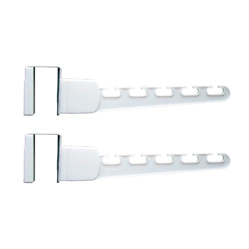Over The Door 2-Pack Organizer for Clothes Hangers, Space-Saving Cascading Hanger Hooks, White - size: 2-Pack