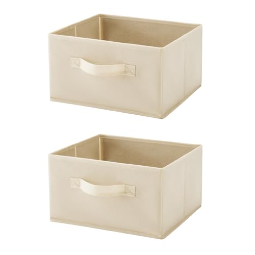 MAX Houser 2 Drawer Hanging Closet Storage Organizer,Beige | For Socks, Underwear & Sweaters, Space Saving Vertical Storage for Bedroom Wardrobe, Sturdy Breathable Fabric Construction - color: Beige-d