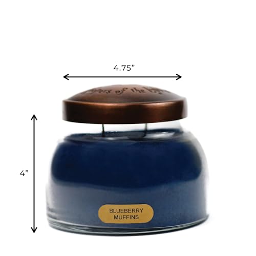 A Cheerful Giver - Blueberry Muffins Mama Scented Glass Jar Candle (22oz) with Lid & True to Life Fragrance Made in USA - size: 22 oz