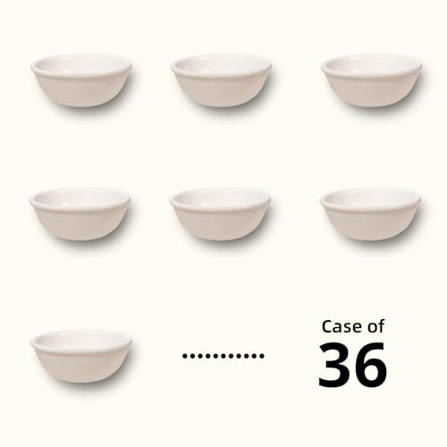 Stoneware Narrow Rim Commercial Grade Dinnerware, America White, Fruit 4.5oz, Case of 36 - color: America White, size: Fruit 4.5oz