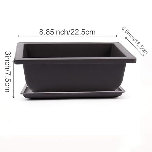 15 PCS 8.8 Inch Bonsai Training Pots, Bonsai Tree Growing Pots with 15 Drainage Trays, Plastic Bonsai Planter for Garden, Yard, Office, Porch, Balcony, Home Decoration - size: 8.8 Inch