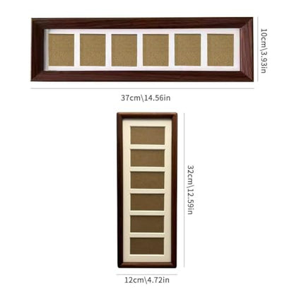 4x12 Wood Picture Frames, Long Rectangle Picture Frame for Wall,Mini Collage Pictures Frames for Wall and Tabletop Display,Graduate Gift Collage Frame - color: B