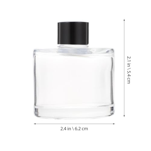 HOMSFOU Glass Aromatherapy Bottles Diffusing Fragrance and Decorating Interior Space 50ml Elegant Reed Diffuser Bottles for Essential Oils for Office or Home