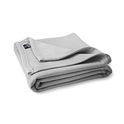MV Sport Lightweight Sweatshirt Blanket Throw – Warm & Cozy, Breathable Oversized Fleece Knit, Couch, Bed, Travel, Cold Nights, and Outdoors – Soft Light Weight Blanket 54" x 84" Heather - color: Heather, size: Adult