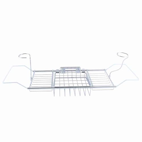 1Pcs Bathtub Tray Wine Holder, Expandable Bathtub Tray Bath Caddy, Storage Organizer Large Storage Space Soap Red Wine Rack, Ideal for Shampoo Soap Bathroom Essentials