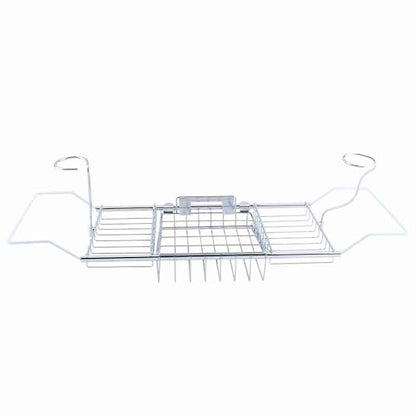 1Pcs Bathtub Tray Wine Holder, Expandable Bathtub Tray Bath Caddy, Storage Organizer Large Storage Space Soap Red Wine Rack, Ideal for Shampoo Soap Bathroom Essentials